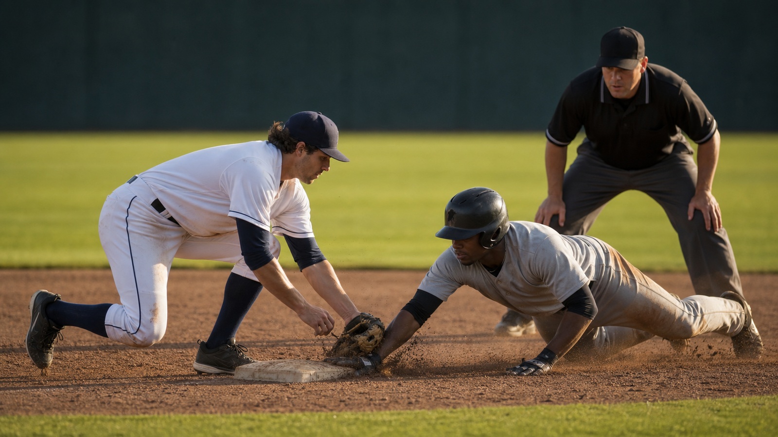 Ultra photorealistic baseball rules scene for What Happens on a Tie in Baseball? Full Rule Breakdown