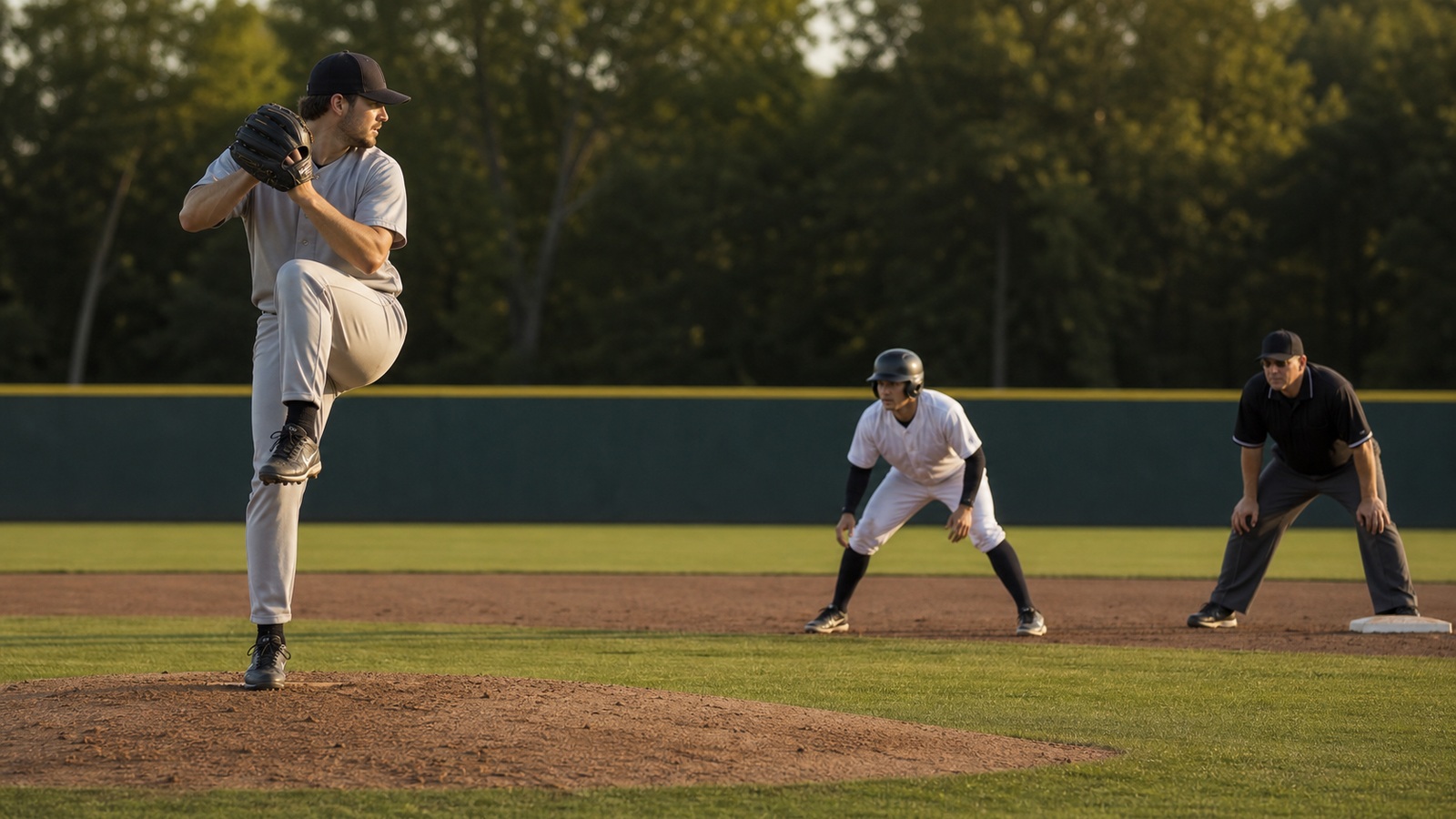 Ultra photorealistic baseball rules scene for Balk Rules Explained: Why Pitchers Get Called