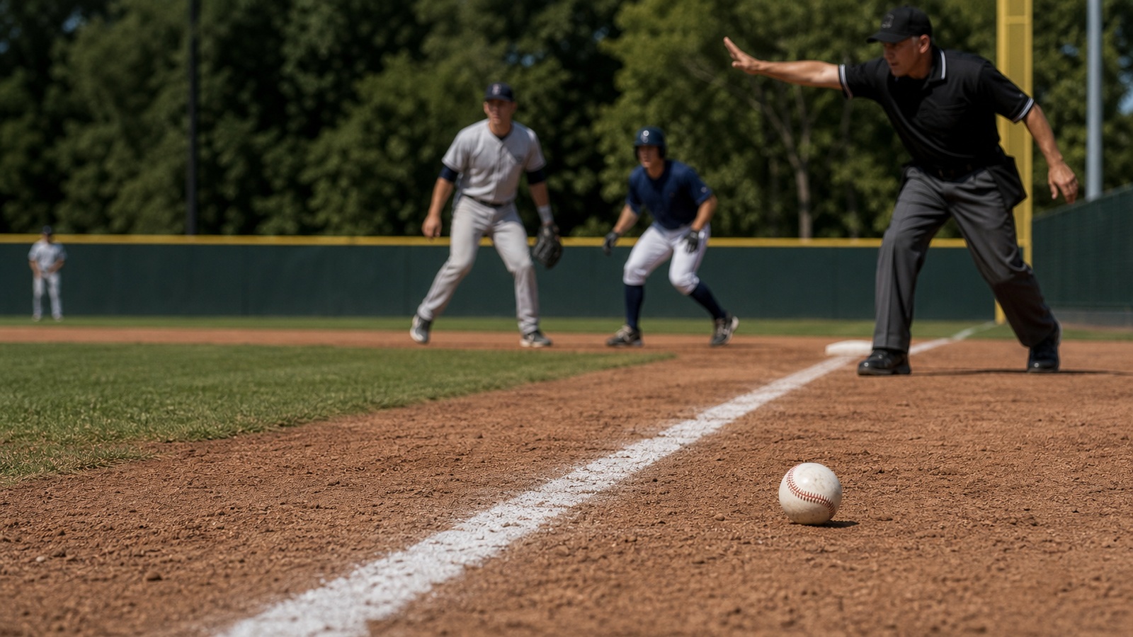 Ultra photorealistic baseball rules scene for What Is a Foul Ball? Baseball Rule Breakdown